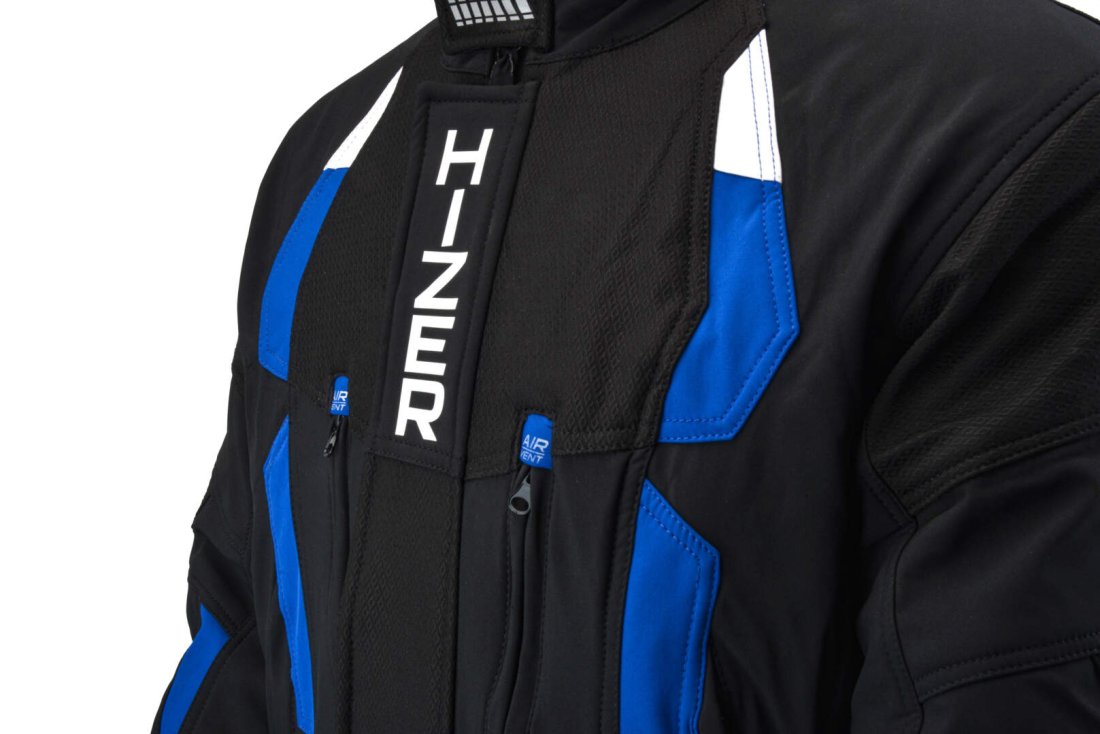 Куртка для снегохода HIZER #2 black-blue (текстиль) (XL)